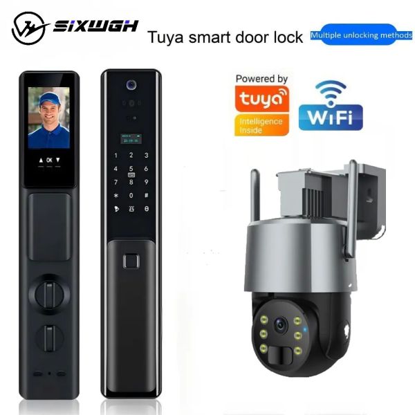 Home Smart Video Doorbell Lock 3D Face 3.5" Screen Bank Level Security 7.4V
