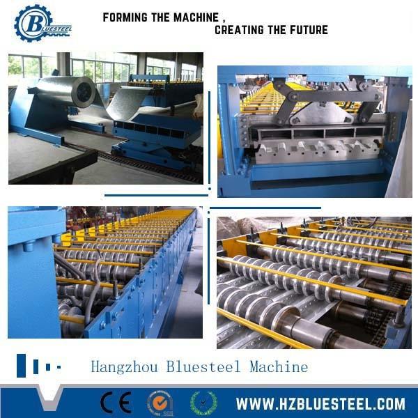 380V/50Hz/3Phase Deck Forming Machine 0.3-0.8mm Thickness 8.5T Weight