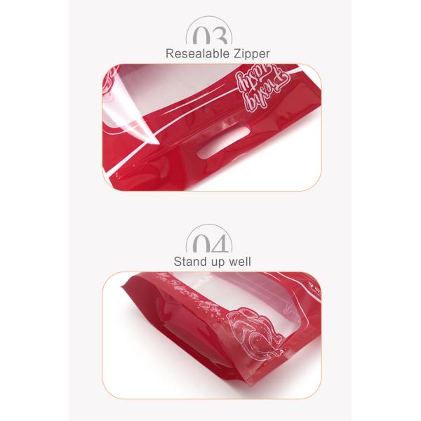 Жареный цыпленок на вынос молнии верхний упаковывая упаковку еды пластиковой микроволны Bopp безопасную