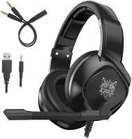 Écouteurs de jeux dynamiques pour PC avec écouteurs stéréo RGB et annulateurs de bruit