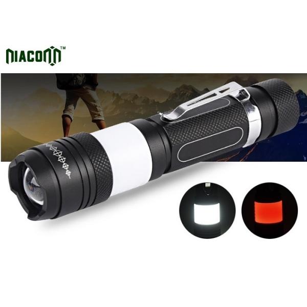 USB Small Powerful Led Torch , 10w Small Torch Light With Red COB