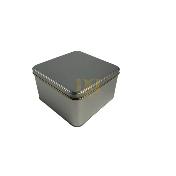 DADI Double Lid Airtight Biscuit Containers Metallic Color Airtight Tea Tin Box