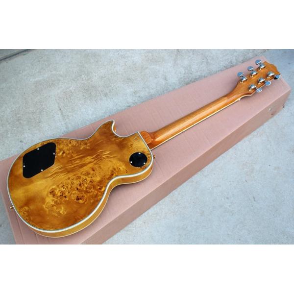 Custmosized Yellow Brown Electric Guitar with EMG Pickups Musical Instruments Sales