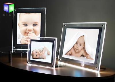 12 V Crystal Acrylic LED Light Box , Curved Angle Magnetic LED Light Box A3 Size