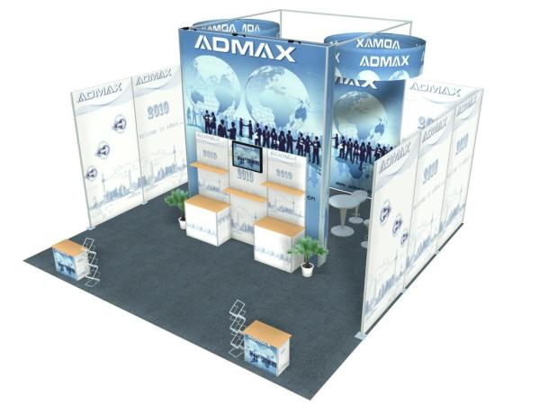 Custom Print Trade Show Booth Displays , Exhibition Portable Trade Show Booths