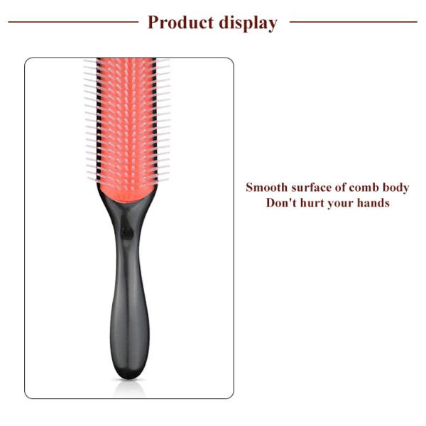 Nine Rows Removable Plastic Hair Comb Hair Massage Brush Customized Logo