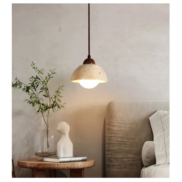 Wabi Sabi Pendant Light Designer Retro Stone Light Bedroom Bedside Dining Lights（WH-AP-676）