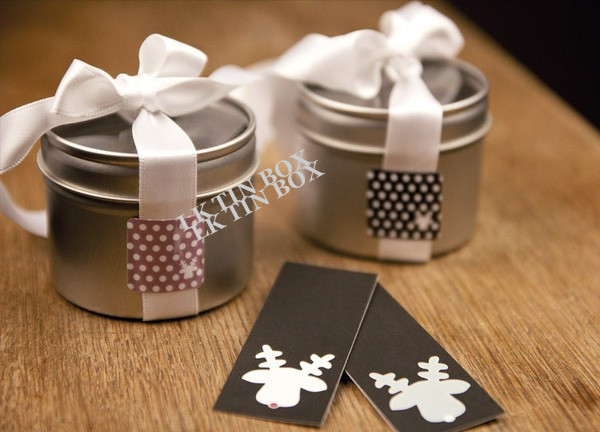 Wedding Aromatherapy Metal Tins For Candles , 80oz Travel Tin Candles HACCP
