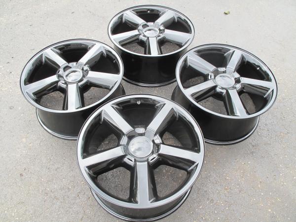 Black 5308 20 Chevrolet Replica Wheels Rims Silverado Tahoe Suburban Gmc Factory Spec