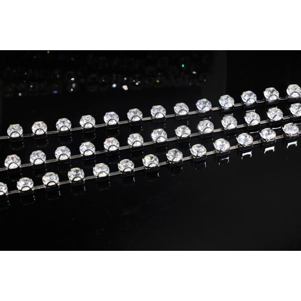 Crystal Diamond Rhinestone Chain Necklace Trimming Claw Copper Material