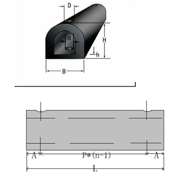 Rubber Accessories Dock Protection Hollow D Section Boat Fender Rubber Bumper