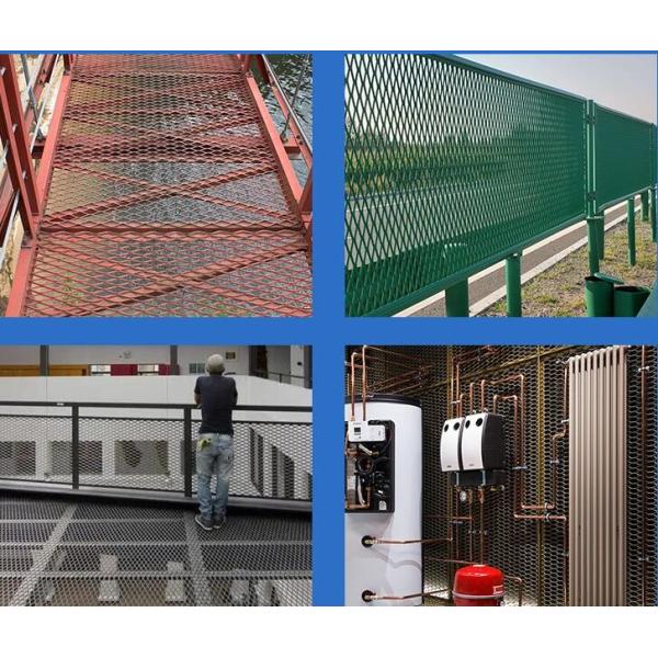 Customized HDG Metal Material Expanded Metal Mesh Safety Fence For Machinery Equipment Protection