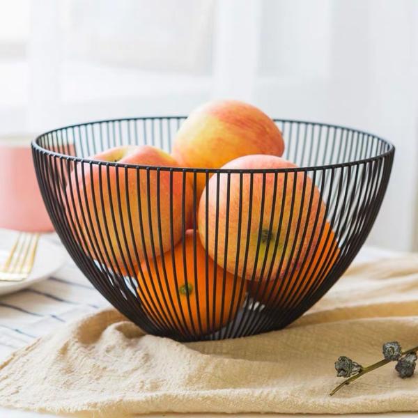 Wear Resistant 10cm Height 500G Steel Fruit Basket Anti Slip Base