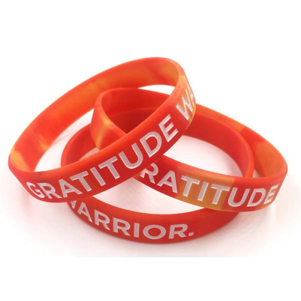 Custom Silicone Bracelet Bangle Luminous Wristband Bracelet Recessed Silicone Bracelet