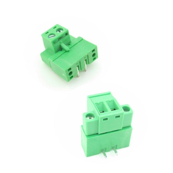 5.08mm Pitch PCB Plug-in Screw Terminal Blocks Plug Right Angle Pin Header with Flange