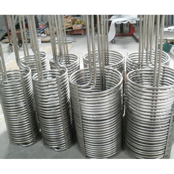 ASTM Seamless Tank Water Cooling Coil Polished For Water Cooler Exchanger 50mm