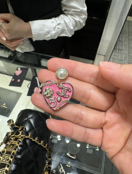 Pink Diamond Luxury Designer Earrings Anti Allergy Aesthetic Gold Luxury Earrings