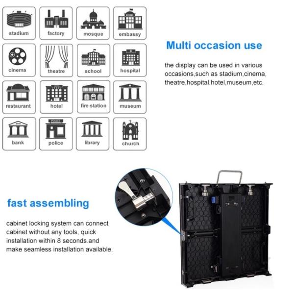 Rental P3.91 P4.81 High Refresh 3840hz stage background video wall removable
