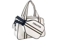 Bolsa feminina Pickleball de poliéster de couro PU, bolsa esportiva Pickleball