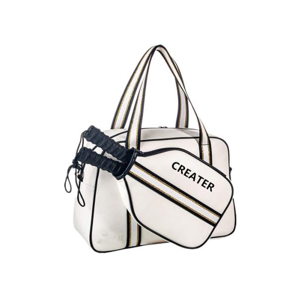 Sac fourre-tout au pickleball des femmes de polyester de cuir d'unité centrale, sac marin de pickleball