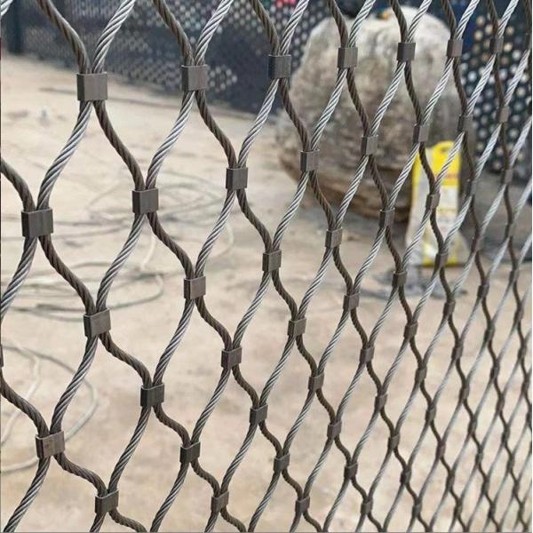 Custom Color Black Flexible 304 316 316L Zoo Animal Mesh Cable Netting For Parrot Bird Aviary