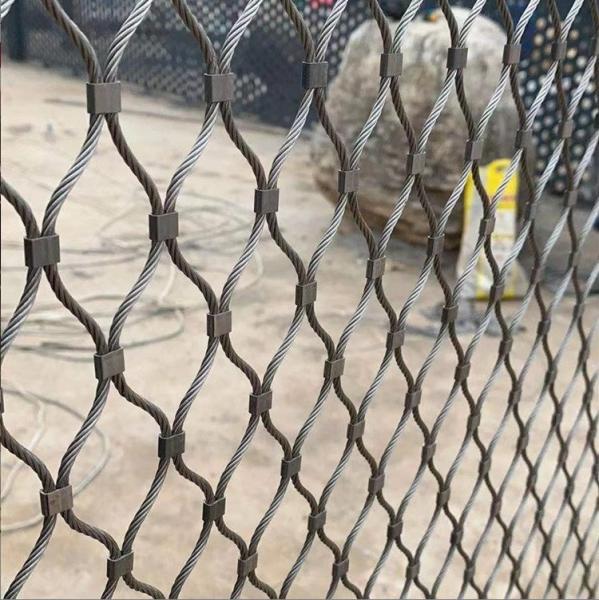 Custom Color Black Flexible 304 316 316L Zoo Animal Mesh Cable Netting For Parrot Bird Aviary