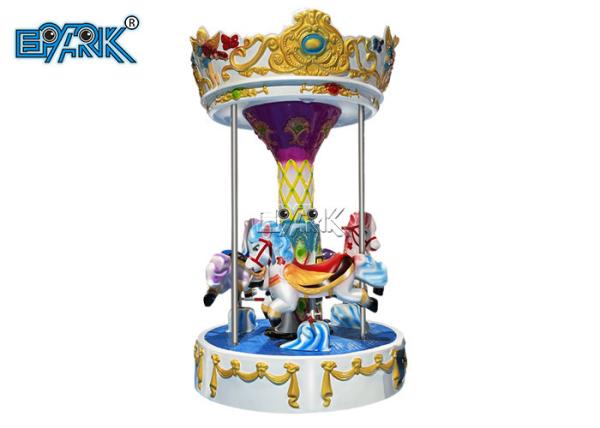 Indoor playground Carousel 3 seats kiddie carousel With Safety Features