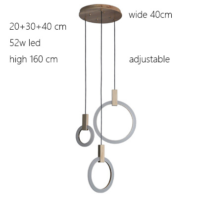 Необыкновенный акриловый современный шкентель освещает абажур круга для крытого домашнего освещения