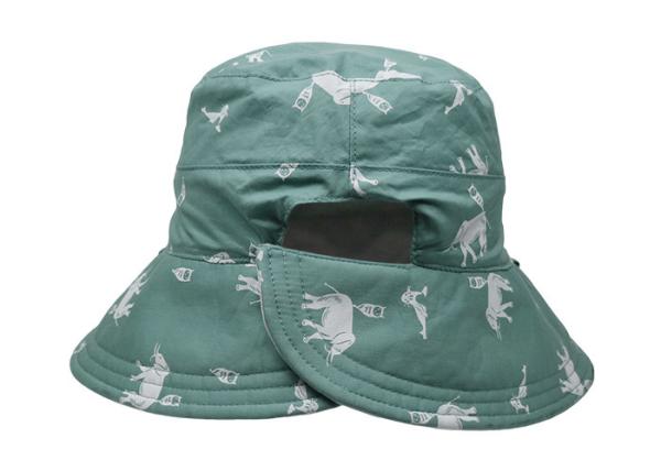 Chapéu verde Eco confortável da cubeta do pescador do para-sol do bloco de Sun amigável