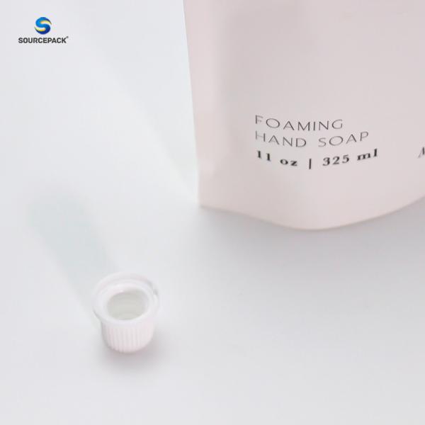 Leak Proof Kraft Paper Spout Pouch Eco Friendly For Liquid Shampoo Cream