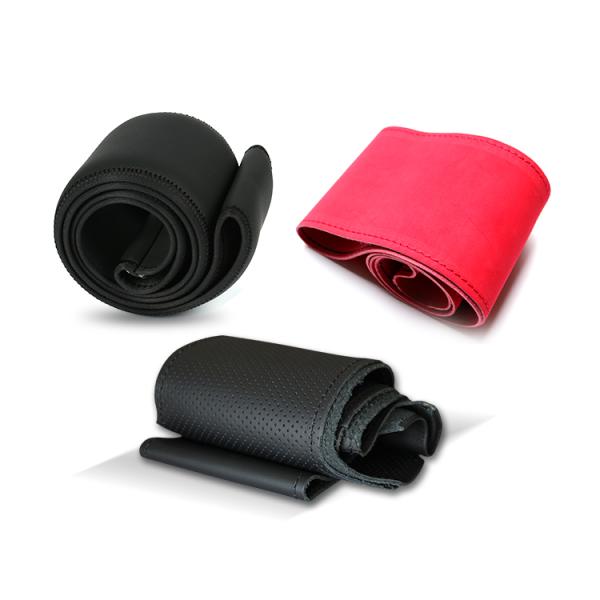 Custom Hand Sewn Red And Black Steering Wheel Cover For Seat Ibiza Cupra 6J 2007 2019