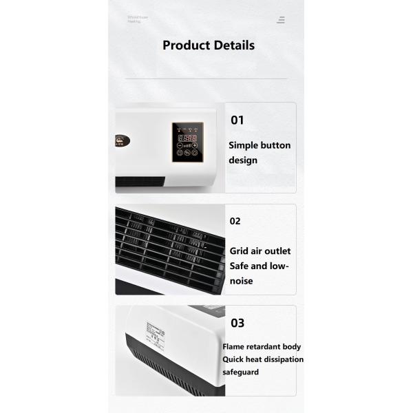 Small Size 1800W Electric Heater and Mobile Air Conditioner for Home Bathroom Bedroom