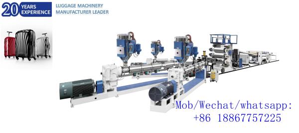 20 years Experience Competitive price suitcase PC luggage sheet extrusion machine for trolley luggage