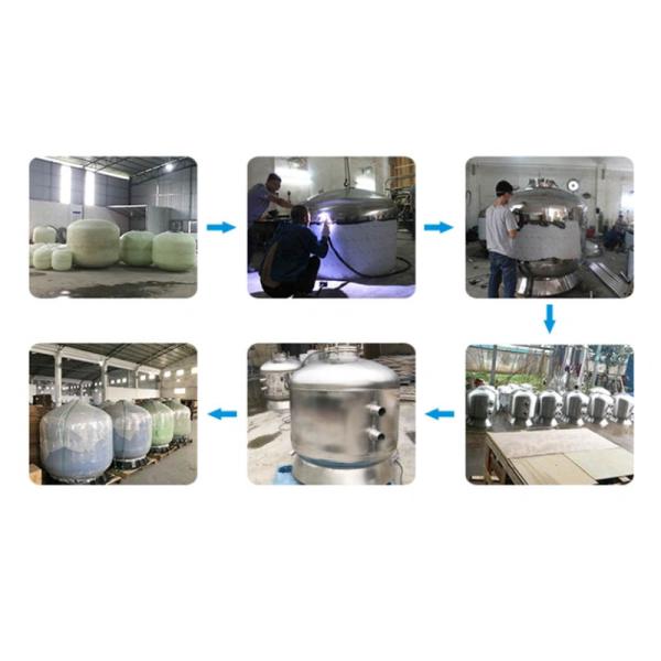 Swimming Pool Sand Filter Tank 1.5 / 2.0 Inch Port Size Top Mount Heavy Weight