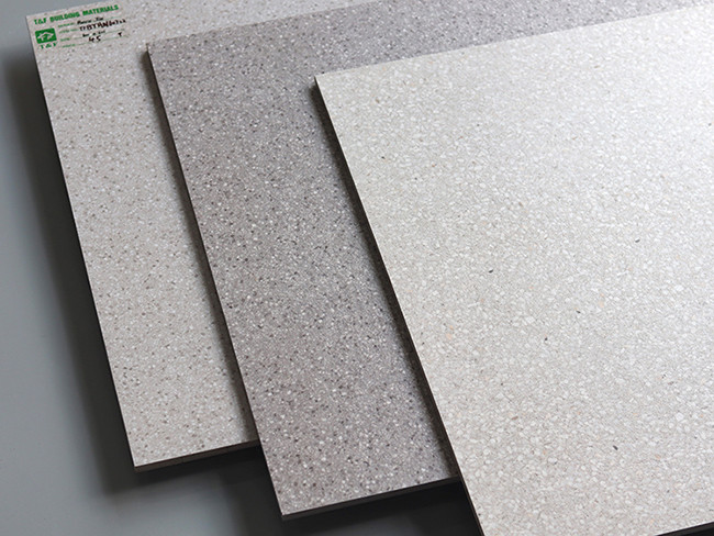 скида баков 60x60cm плитка Terrazzo фарфора белого серого небольшого анти- деревенская справляясь