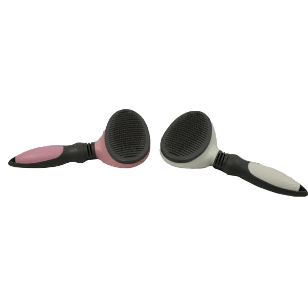 Dematting Flea Pet Comb Brush Self Cleaning One Button Hair Grooming Safe Oval 210x106x55mm