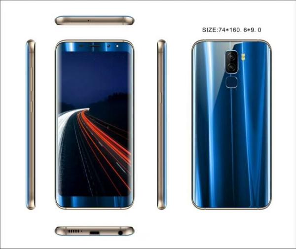 5.5Inch 18:9 Infinity Display Smartphone Android 7.0 3000mAh 2GB RAM 16GB MT6580 Quad Core Fingerprint 13MP Cellphone
