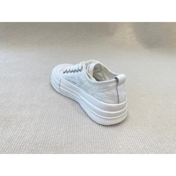 OEM ODM White Leather Casual Sneakers Lace Up 35-40 China Size