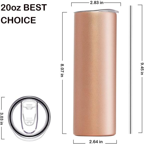 Powder Coated 20 Oz Stainless Steel Coffee Tumbler With BPA Free Plastic Lid