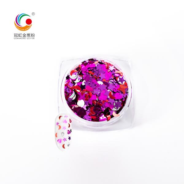 Bulk Cosmetic PET Glitter Powder Mixed Nail Sparkle Sequins 1KG