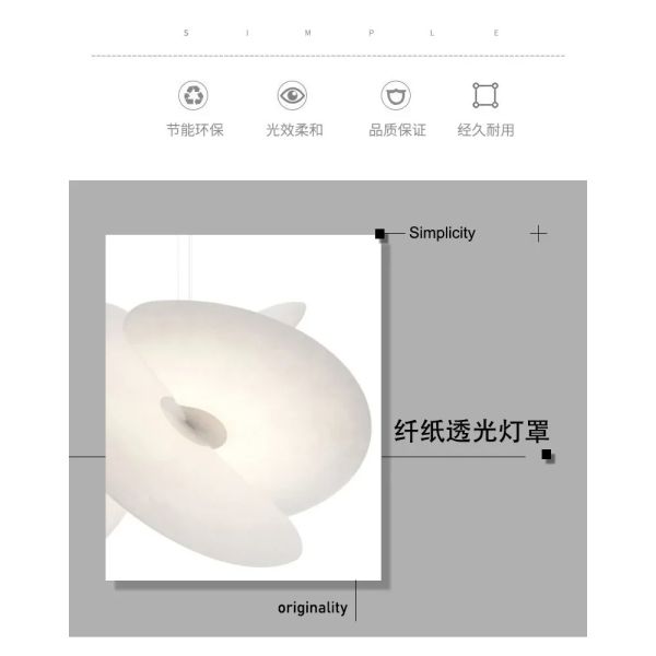 Silk Fabric Chandelier Eye Protection LED Levante Pendant（WH-AP-607）
