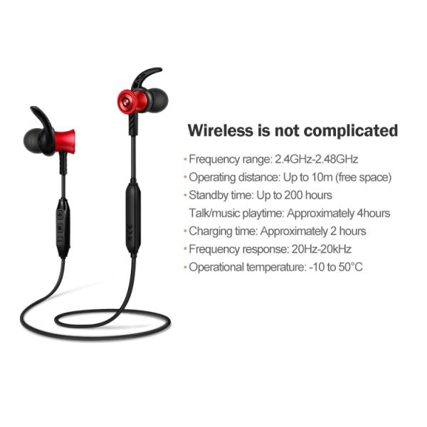 Classic Magnetic BT5.1 Sports Bluetooth Earphones With Long Battery Life