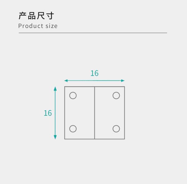 16x16mm Size Plastic Corner Brackets Easy Installation For Home