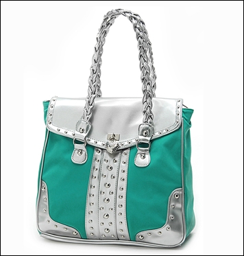 Blue PU Stylish cute designer Ladies Fashion Handbags for Decoration