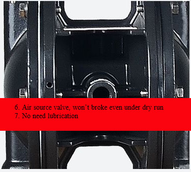 Cast Steel Pneumatic Diaphragm Pump For Sewage Diaphragm 7 Bar DN50