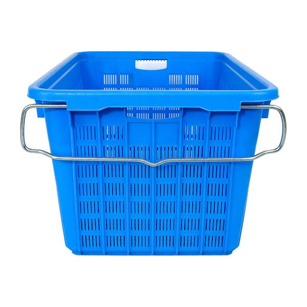 Eco-Friendly Agricultural Stackable Mesh Plastic Basket for Supermarket Vegetable Storage