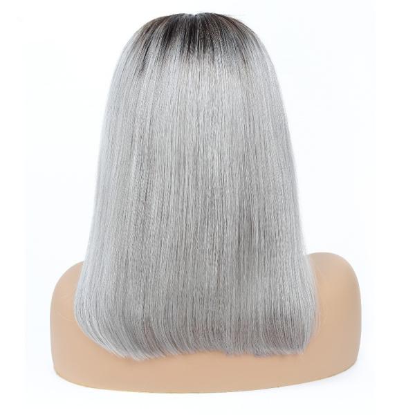 Natural Cambodian Straight Hair Wig Short Hair Bob Wig With Baby Hair