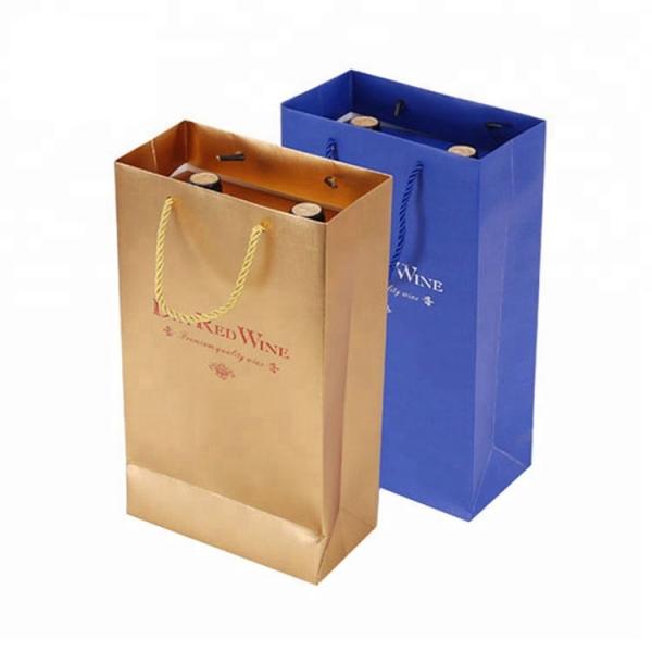 Luxury Classic Modern Retail Shop Bags 4 Design For Wine Bottle Paper Material