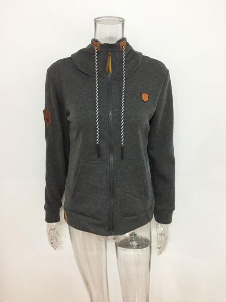 Winter women wear long sleeve zipper up hoodies for women