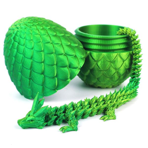 Articulated Crystal in Egg Executive Fidget Desk Toy 3D Printed Dragon Eggs for Unisex Age Range 5-7 Years